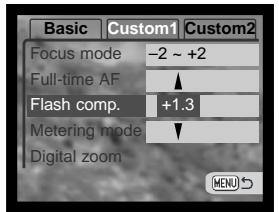 MINOLTA DIMAGE F200 - Flash compensation - 1