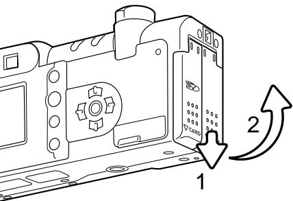 MINOLTA DIMAGE F200 - Inserting batteries - 2