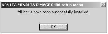 MINOLTA DIMAGE G400 - Installing software and downloading images (Cont'd) - 1