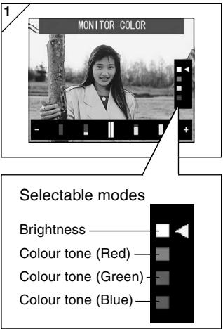 MINOLTA DIMAGE G400 - Adjusting the Brightness and color of the LCD Monitor - 1