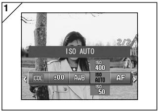 MINOLTA DIMAGE G400 - Changing the Sensitivity (ISO) - 1