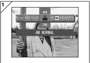 MINOLTA DIMAGE G400 - Selecting the Image Size - 1
