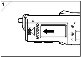 MINOLTA DIMAGE G400 - Installing the (supplied) Battery Pack - 1