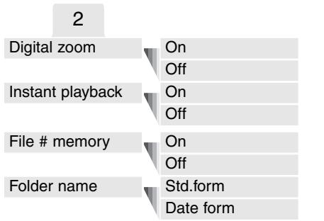 MINOLTA DIMAGE X20 - NAVIGATING THE RECORDING-MODE MENU - 10