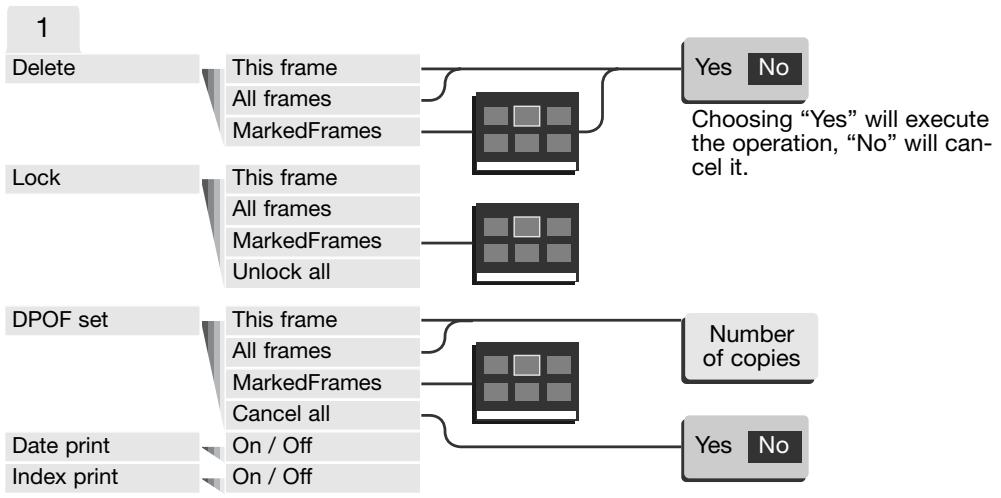 MINOLTA DIMAGE X21 - Menu Options in the Playback Mode - 1
