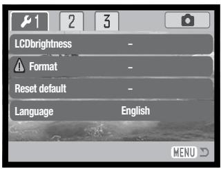 MINOLTA DIMAGE X21 - SETUP MENU - NAVIGATING THE SETUP MENU - 7
