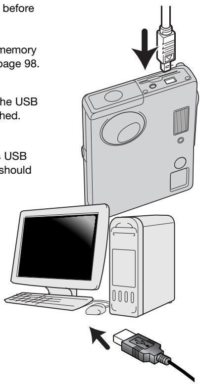 MINOLTA DIMAGE X31 - CONNECTING THE CAMERA TO A COMPUTER - 2
