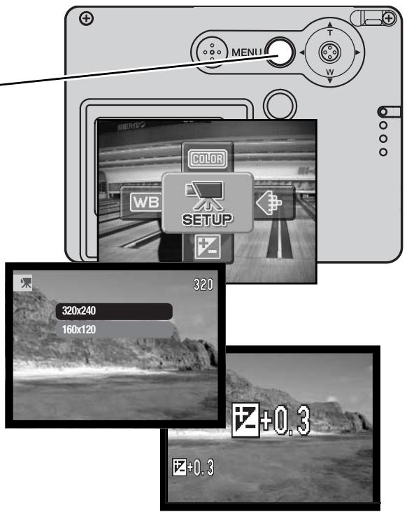 MINOLTA DIMAGE X31 - NAVIGATING THE MAIN MOVIE RECORDING MENU - 6