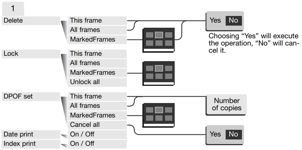 MINOLTA DIMAGE X31 - Menu Options in the Playback Mode - 1