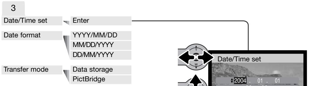 MINOLTA DIMAGE X31 - Menu options in the setup mode - 2
