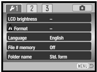 MINOLTA DIMAGE X60 - NAVIGATING THE SETUP MENU - 4