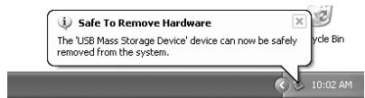 MINOLTA DIMAGE X60 - Safely remove USB Mass Storage Device - Drive(E:) - 5
