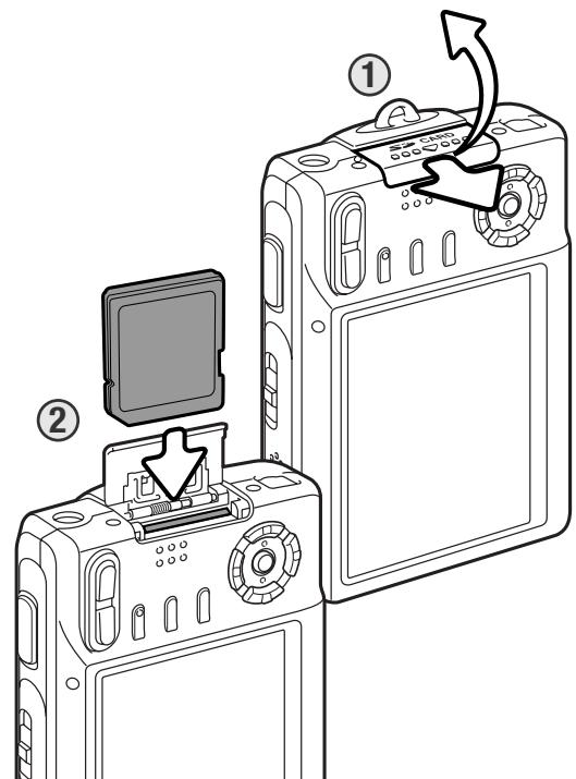 MINOLTA DIMAGE X60 - INSTALLING AND REMOVING A MEMORY CARD - 2