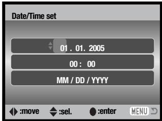 MINOLTA DIMAGE X60 - SETTING THE DATE AND TIME - 5