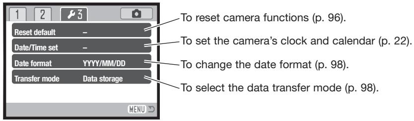 MINOLTA DIMAGE XG - Navigating the setup menu - 9