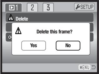 MINOLTA DIMAGE XG - Deleting permanently erases the file. Once deleted, a file cannot be recovered. Care should be taken when deleting images. - 1