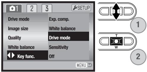 MINOLTA DIMAGE XG - Customizing key functions - 1