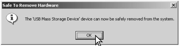 MINOLTA DIMAGE XG - Unplug or eject hardware - 2