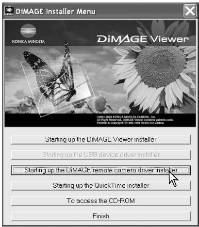 MINOLTA DIMAGE XG - Installing the remote camera driver - 1