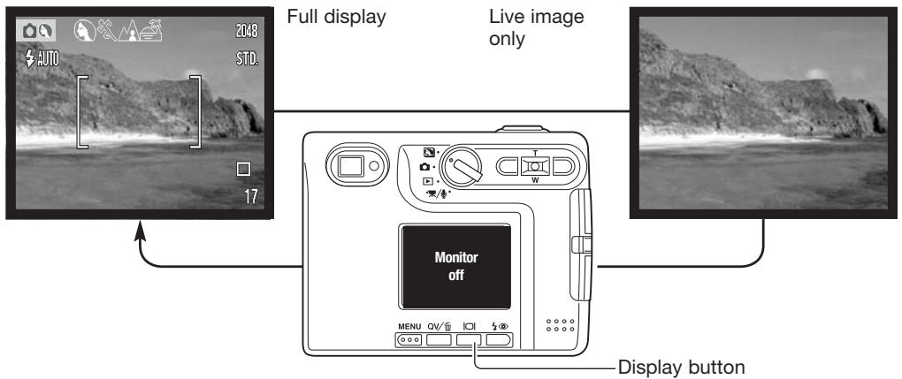 MINOLTA DIMAGE XG - Display button - recording mode - 1