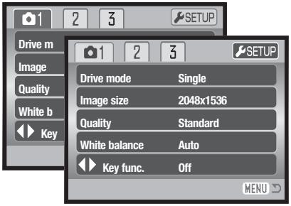 MINOLTA DIMAGE XG - Opening the setup menu - 1