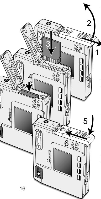 MINOLTA DIMAGE XI - Installing and removing a memory card - 1