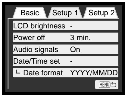MINOLTA DIMAGE XI - Setting the date and time - 2