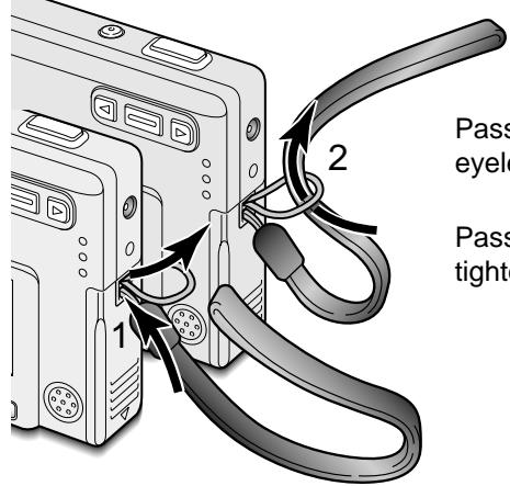 MINOLTA DIMAGE XI - Attaching the hand strap - 1