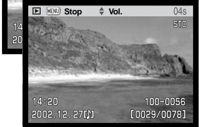 MINOLTA DIMAGE XT - PLAYING BACK VOICE MEMOS AND AUDIO CAPTIONS - 4