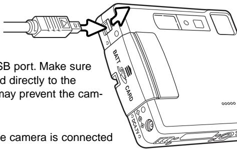 MINOLTA DIMAGE XT - CONNECTING THE CAMERA TO A COMPUTER - 1