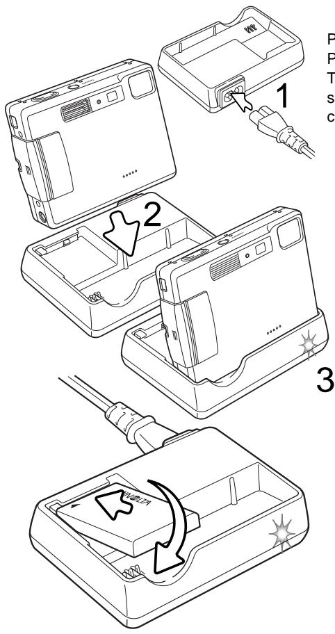 MINOLTA DIMAGE XT - CHARGING THE LITHIUM-ION BATTERY - 1