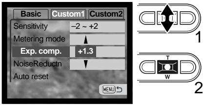 MINOLTA DIMAGE XT - COMPENSATING EXPOSURE WITH THE MENU - 1