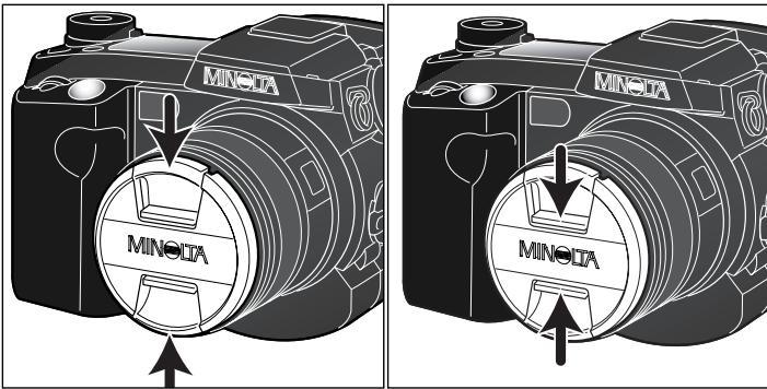 MINOLTA MANUEL 7HI - Retrait du bouchon d'objectif - 1