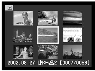 MINOLTA MANUEL 7HI - Changement du FORMAT d'index en visualisation d'index - 1