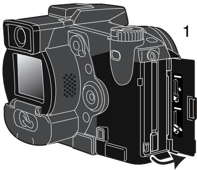 MINOLTA MANUEL 7HI - Insertion et changement de la CARTE memoire - 2