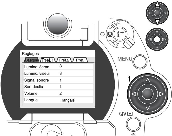 MINOLTA MANUEL 7HI - Navigation dans le MENU réglages - 4