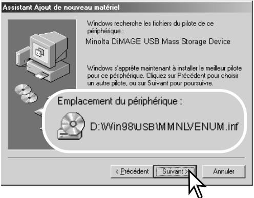 MINOLTA MANUEL 7HI - Connexion à windows 98 / windows 98 seconde édition - 6