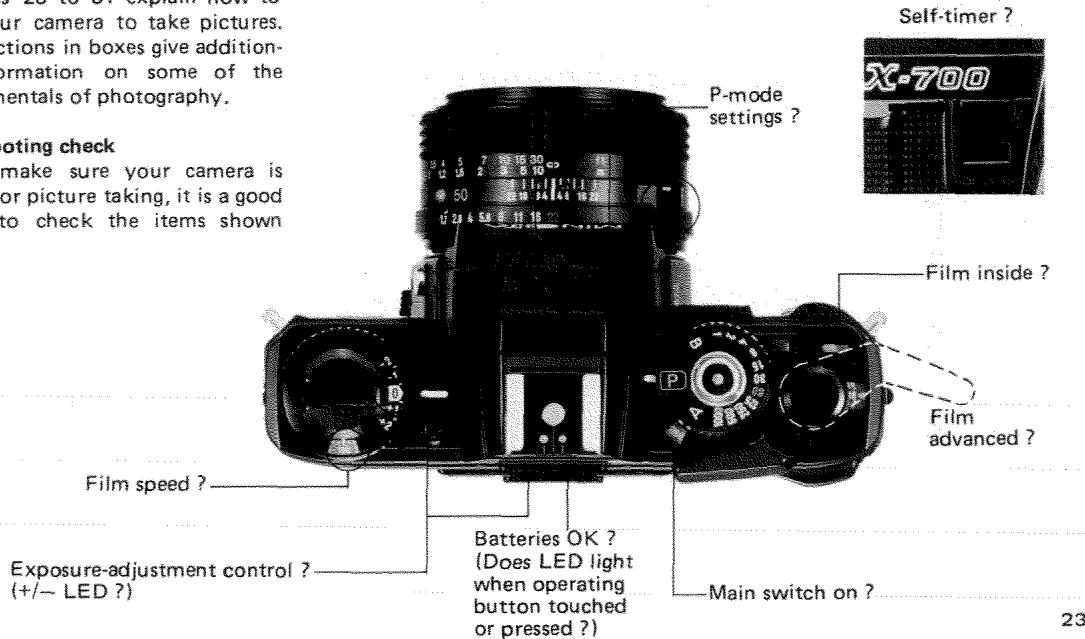 MINOLTA X-700 - Pre-shooting check - 1