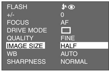 MINOLTA DIMAGE 2330 ZOOM - Press the MENU button. - 2
