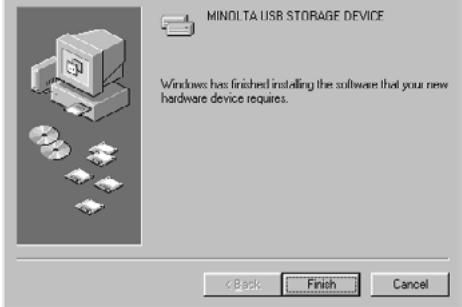 MINOLTA DIMAGE 2330 ZOOM - INSTALLATION OF THE DRIVER SOFTWARE - 15