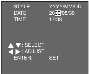 MINOLTA DIMAGE 2330 ZOOM - To change the order of year, month and day, press the  key once so that [YYYY/MM/DD] is highlighted. - 3