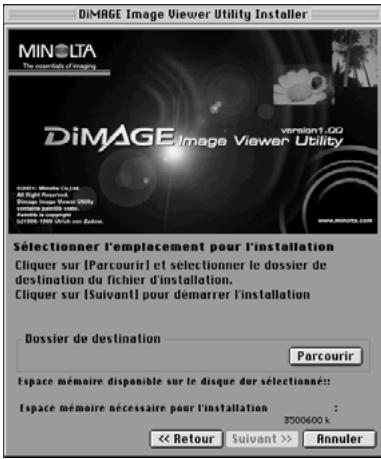 MINOLTA DIMAGE 5 - Double-cliquer sur l'icône d'installation. la fenêtre du programme d'installation apparaît. - 2