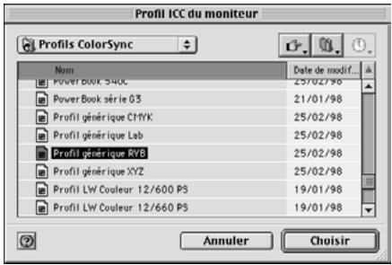 MINOLTA DIMAGE 5 - Sélectionner le profil ICC de votre moniteur puis cliquer sur "ouvrir". - 1