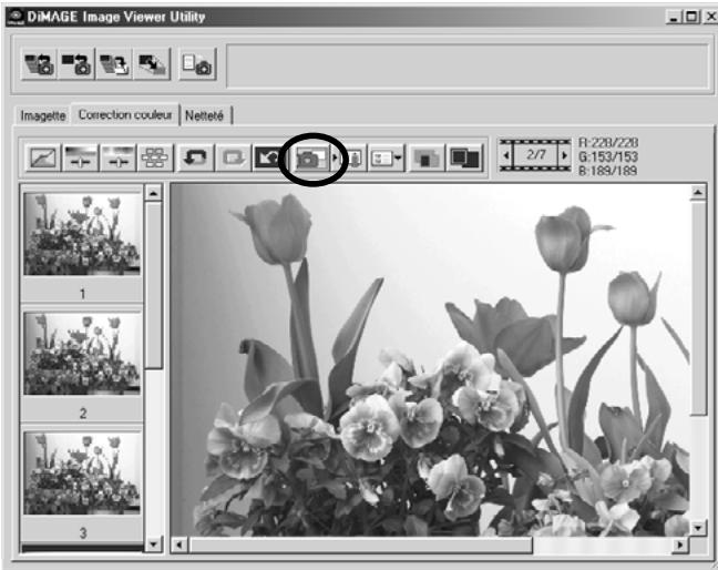 MINOLTA DIMAGE 5 - Cliquer sur le bouton "conserver la correction actuelle comme instantané". - 1