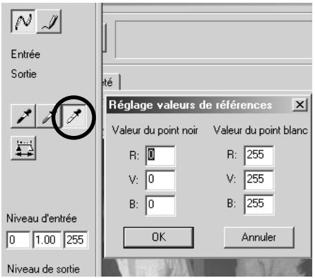MINOLTA DIMAGE 5 - Correction d'image par le bouton "point blanc - 1