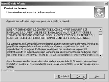 MINOLTA DIMAGE 5 - Cliquer sur le bouton "installation du logiciel diimage image viewer utility". - 1