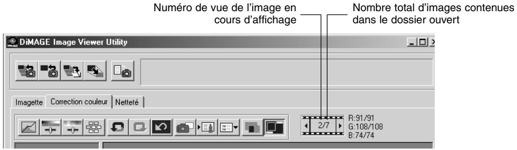 MINOLTA DIMAGE 7 - Affichage du numéro d'imagette: - 1