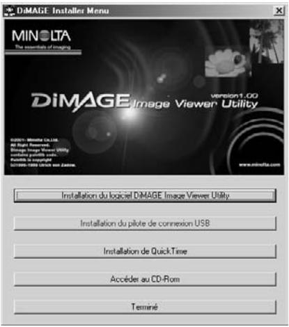 MINOLTA DIMAGE 7 - Charger le cd-rom du logiciel diimage dans le lecteur de cd-rom. - 1