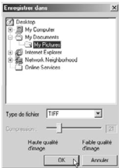 MINOLTA DIMAGE 7 - Cliquer sur le bouton "sauvegarder une image" de la fenêtre principale. - 1