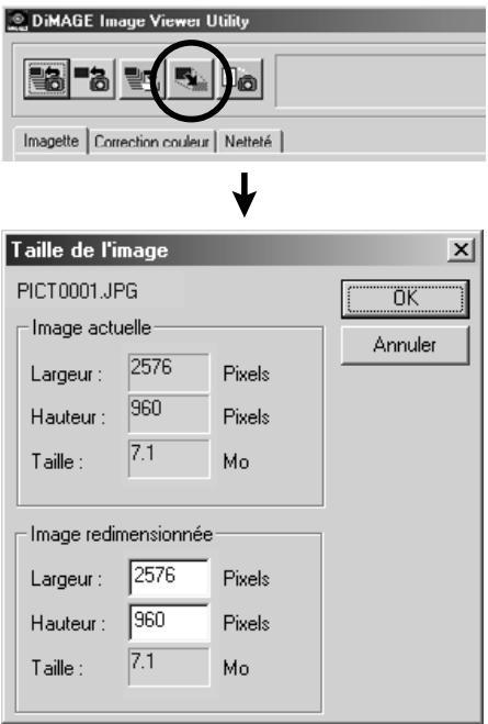 MINOLTA DIMAGE 7 - Changement de la taille d'image: - 1